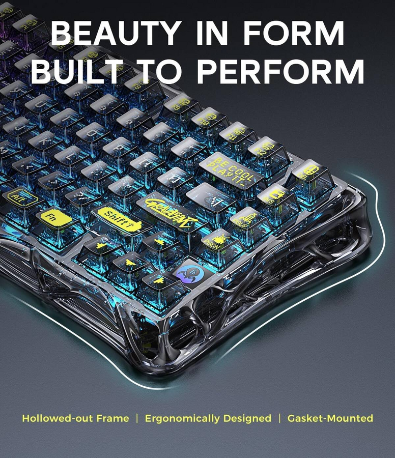 GravaStar Mercury K1 Lite 75% Wireless Mechanical Gaming Keyboard - Transparent Black – image 8