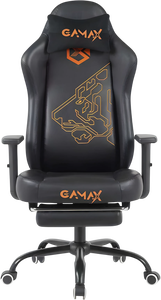 Gamax BS-7969 Leather Gaming Chair with Foot Rest - Black -  for sale in Egypt from Games2Egypt