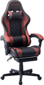 Gamax 1-LT001L Gaming Chair with Armrest & Footrest - Red