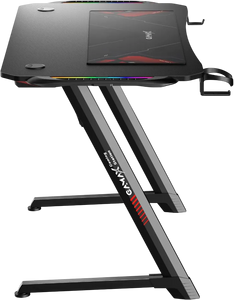 Gamax TD-03 Carbon Fiber Gaming Table 100x60x75cm with RGB Light & MousePad - Black  for sale in Egypt from Games2Egypt