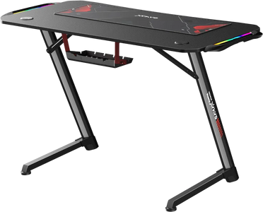 Gamax TD-03 Carbon Fiber Gaming Table 100x60x75cm with RGB Light & MousePad - Black  for sale in Egypt from Games2Egypt