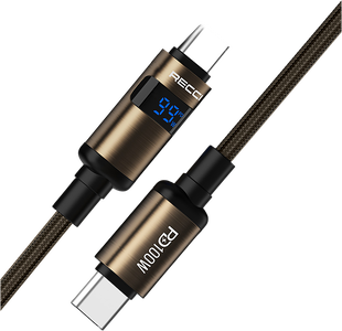 Recci RS32CC USB-C Cable PD 100W With Watt Display - 1.5m - Gold -  for sale in Egypt from Games2Egypt