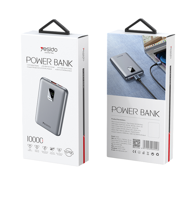 Yesido YP46 10000mah Fast Charging Mag Safe Power Bank  for sale in Egypt from Games2Egypt