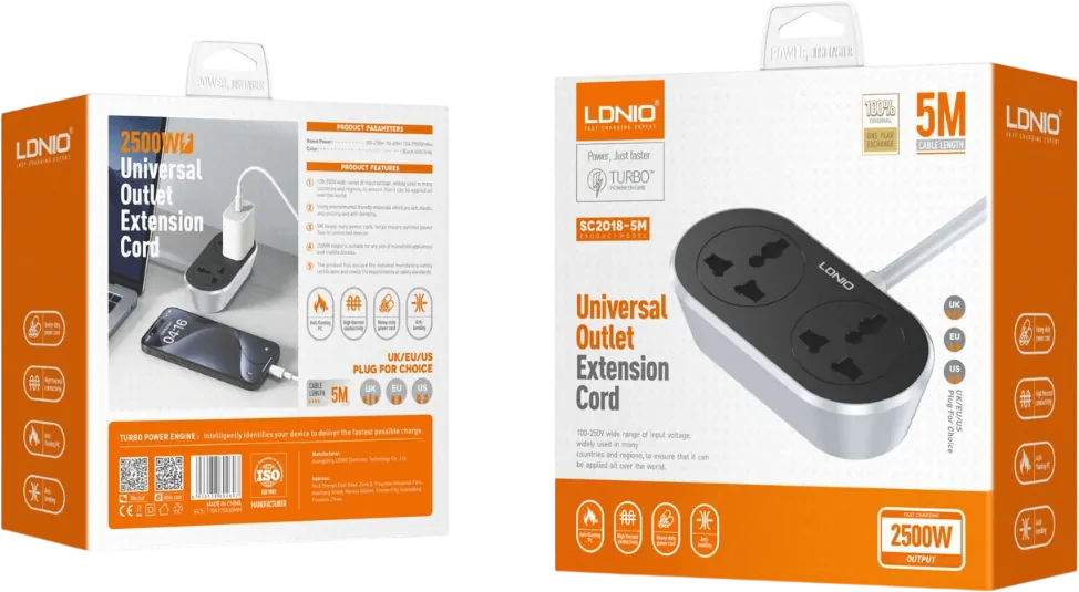 Ldnio SC2018 AC Outlet Universal Extension Power Socket - 5M  for sale in Egypt from Games2Egypt
