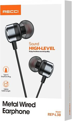 Recci REP-L38 Type-C Wired Earphone - 1.2M  for sale in Egypt from Games2Egypt