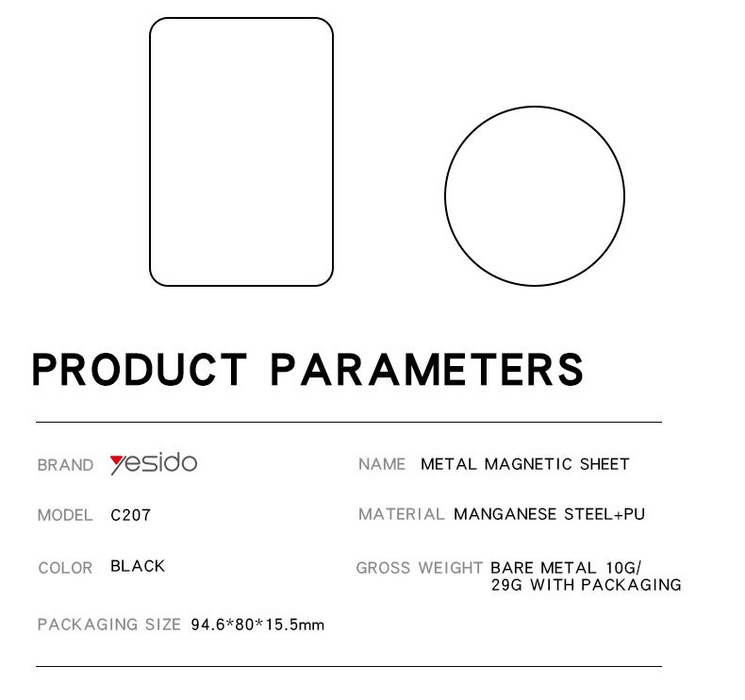 Yesido C207 Magnetic Plates with Leather-Like Coating for Smartphone  for sale in Egypt from Games2Egypt