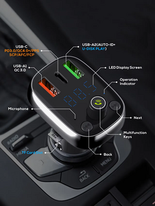 Ldnio C704Q Bluetooth FM Transmitter Fast Car Charger PD QC 4  for sale in Egypt from Games2Egypt