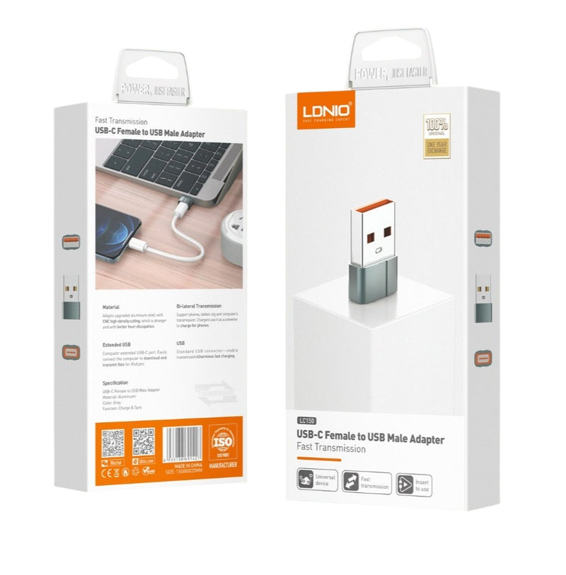 LDNIO LC150 – Portable USB A To Type-C Adapter – image 3