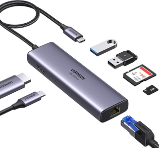 UGREEN 60515 USB-C Hub 7-in-1 Adapter - Ethernet & HDMI 4K@60Hz & PD-100W -  for sale in Egypt from Games2Egypt