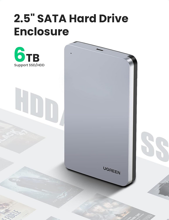 UGREEN USB-C 3.1 Gen2 2.5 Inch Hard Drive Enclosure With USB-C Cable  for sale in Egypt from Games2Egypt