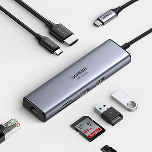 UGREEN 60515 USB-C Hub 7-in-1 Adapter - Ethernet & HDMI 4K@60Hz & PD-100W  for sale in Egypt from Games2Egypt