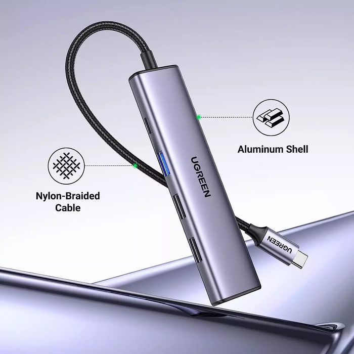 UGREEN CM478 5-in-1 USB-C To 3-USB + HDMI+ PD Power  for sale in Egypt from Games2Egypt