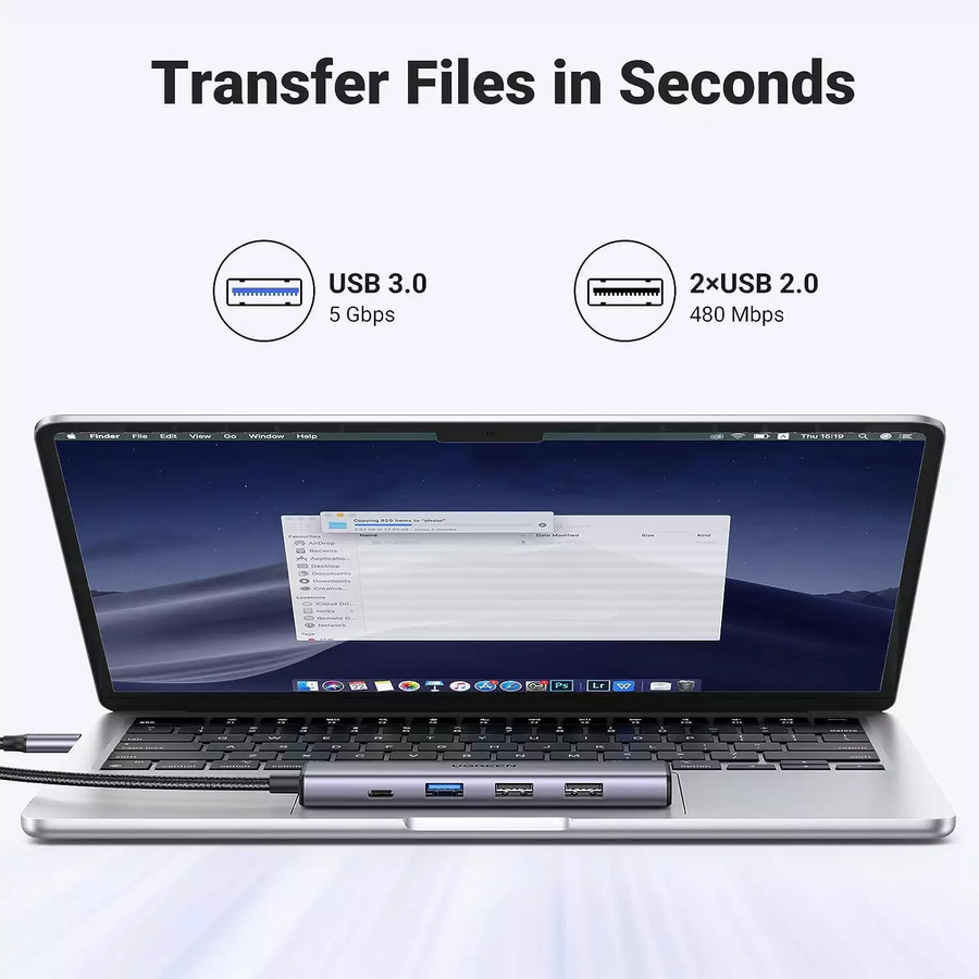 UGREEN CM478 5-in-1 USB-C To 3-USB + HDMI+ PD Power – image 3