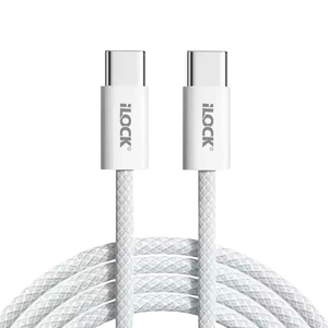 iLOCK Fast Charging Type-C to Type-C Braided Cable 240W PD - 1M -  for sale in Egypt from Games2Egypt