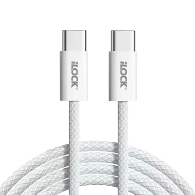 iLOCK Fast Charging Type-C to Type-C Braided Cable 240W PD - 1M