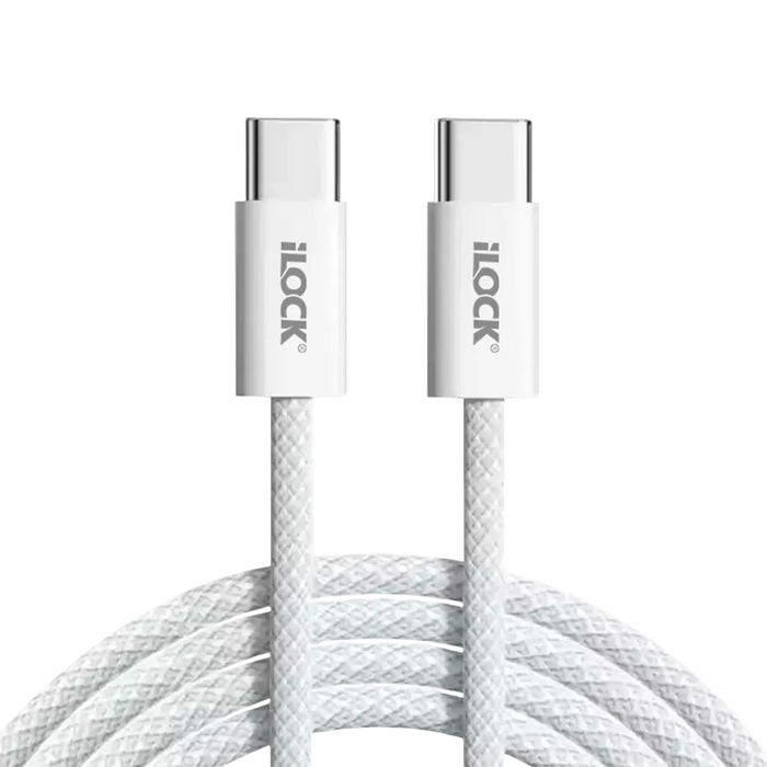 iLOCK Fast Charging Type-C to Type-C Braided Cable 240W PD - 1M  for sale in Egypt from Games2Egypt