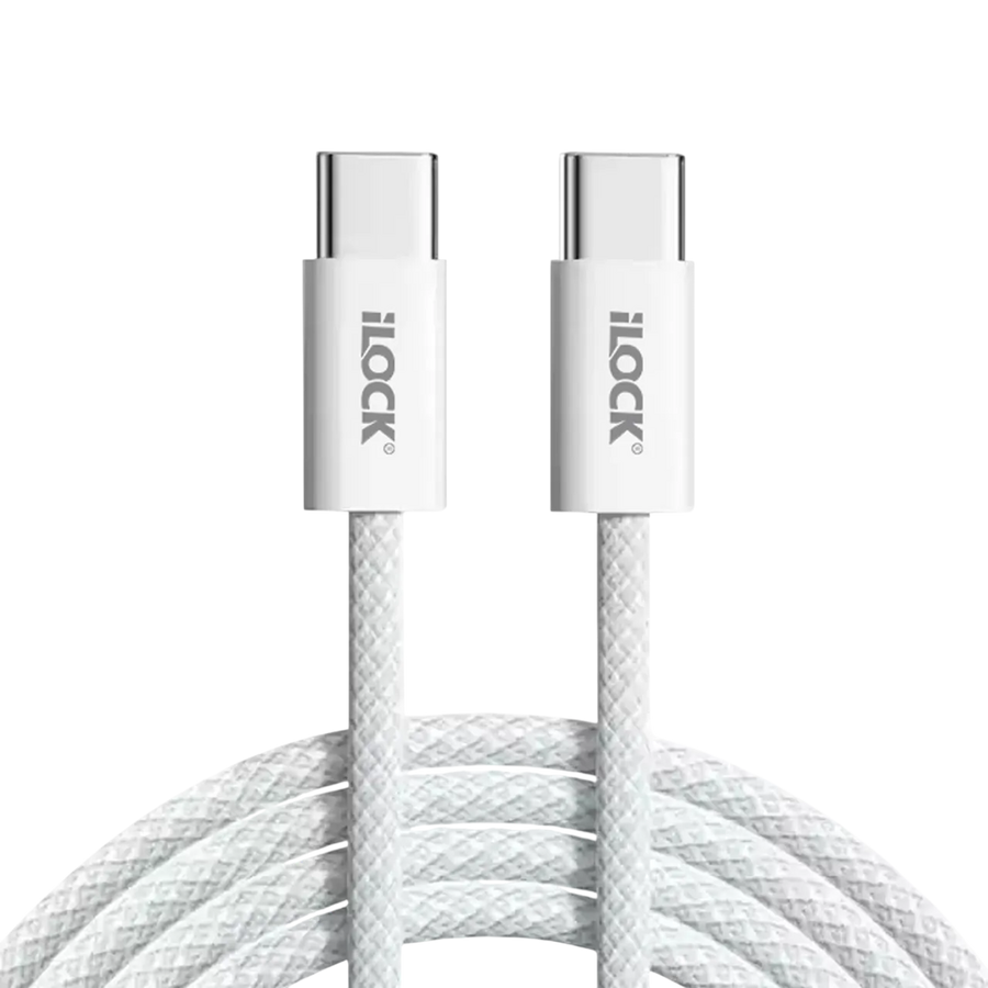 كابل آي لوك USB-C إلى USB-C مضفّر شحن PD 240 واط – 1 متر