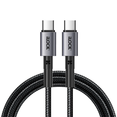iLOCK Fast Charging Braided Cable 65 Watt USB-C to Type-C - 1M