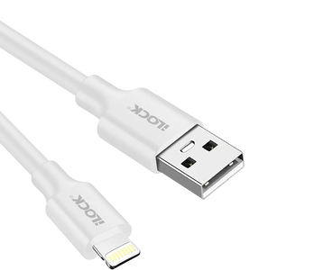 iLOCK Fast Charging & Data USB-A to Lightning Cable - 1M - White  for sale in Egypt from Games2Egypt