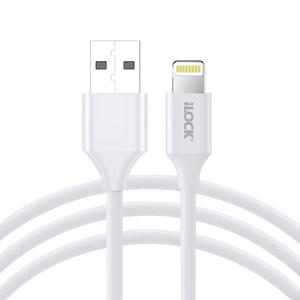 iLOCK Fast Charging & Data USB-A to Lightning Cable - 1M - White -  for sale in Egypt from Games2Egypt