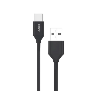 iLOCK Fast Charging & Data USB-A to Type-C Cable - 1M - Black  for sale in Egypt from Games2Egypt