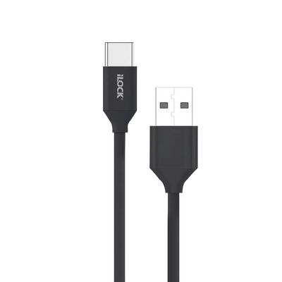 iLOCK Fast Charging & Data USB-A to Type-C Cable - 1M - Black