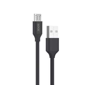 iLOCK Fast Charging & Data USB-A to Micro USB Cable - 1M - Black  for sale in Egypt from Games2Egypt