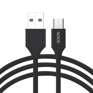iLOCK Fast Charging & Data USB-A to Micro USB Cable - 1M - Black -  for sale in Egypt from Games2Egypt