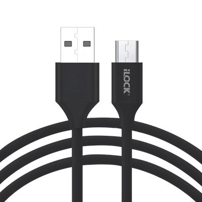 iLOCK Fast Charging & Data USB-A to Micro USB Cable - 1M - Black