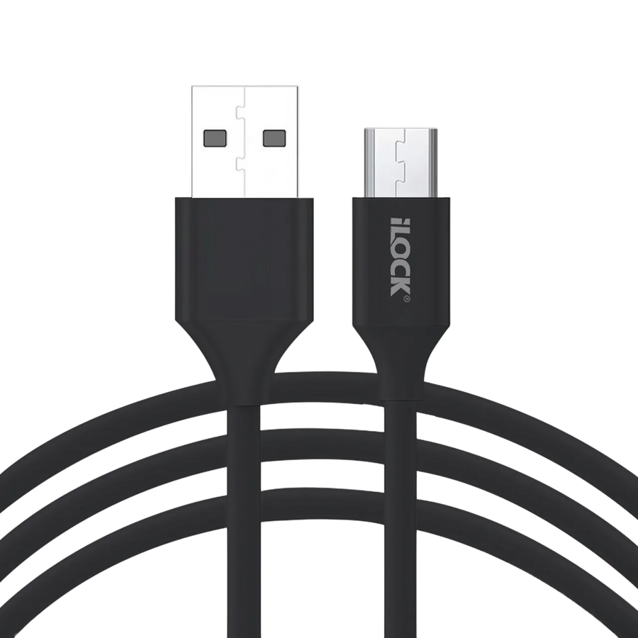 iLOCK Fast Charging & Data USB-A to Micro USB Cable - 1M - Black
