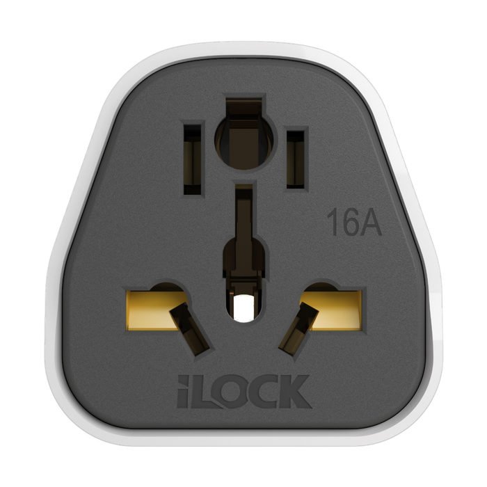 iLOCK Universal Travel Plug Adapter - Gray  for sale in Egypt from Games2Egypt
