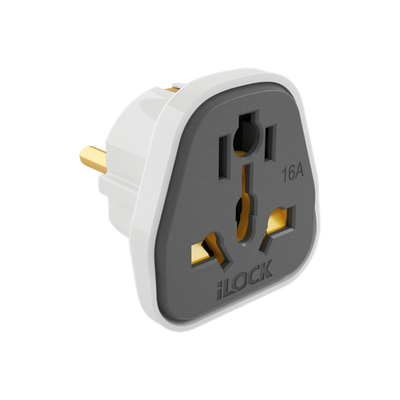 iLOCK Universal Travel Plug Adapter - Gray