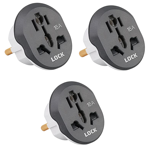 iLOCK Universal Travel Plug Adapter 3-Pieces - Gray  for sale in Egypt from Games2Egypt