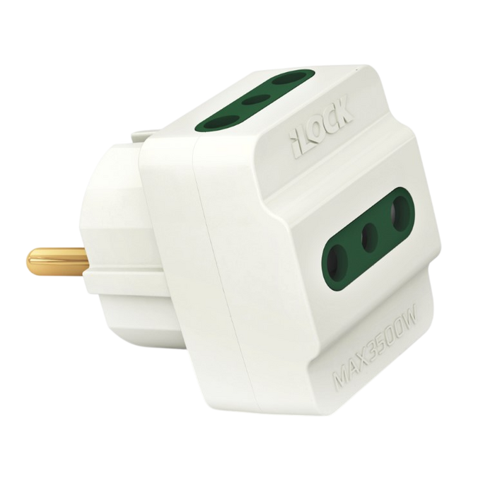 iLOCK 3-Way Wall Adapter - 3500W - White  for sale in Egypt from Games2Egypt
