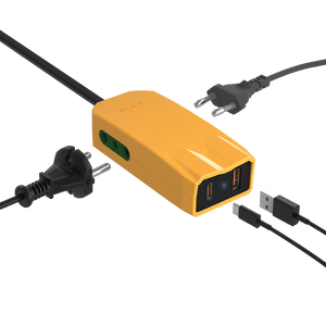 ILOCK Mini Charger PRO Fast Charging USB Type-C & Type-A & 2 Outlets - 3M - Yellow  for sale in Egypt from Games2Egypt