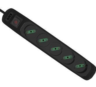 ILOCK Basic Power Strip 5 Outlets without earthing - 1.5M - Black  for sale in Egypt from Games2Egypt