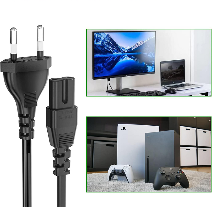 iLOCK Radio IEC C7 Power Cable 1.8M - Black  for sale in Egypt from Games2Egypt