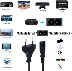 iLOCK Radio IEC C7 Power Cable 1.8M - Black  for sale in Egypt from Games2Egypt