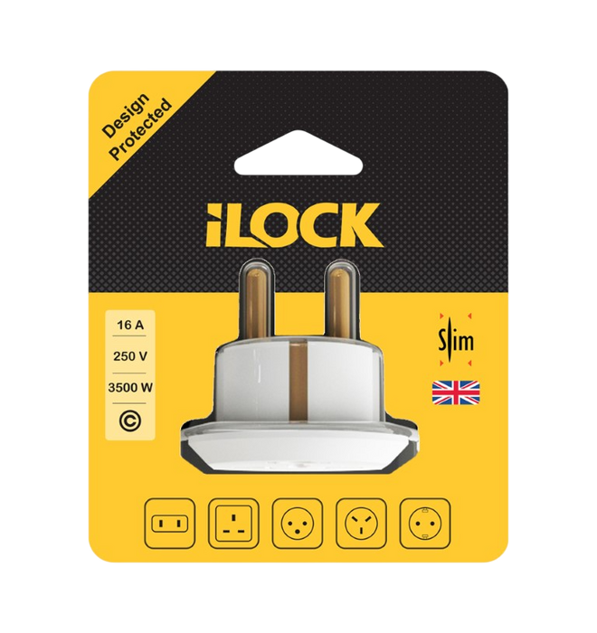 iLOCK Universal Travel Plug Adapter - White  for sale in Egypt from Games2Egypt