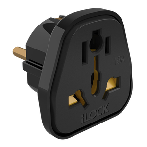 iLOCK Universal Travel Plug Adapter - Black -  for sale in Egypt from Games2Egypt