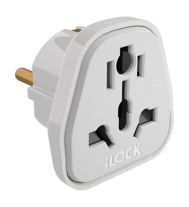 iLOCK Universal Travel Plug Adapter - White  for sale in Egypt from Games2Egypt