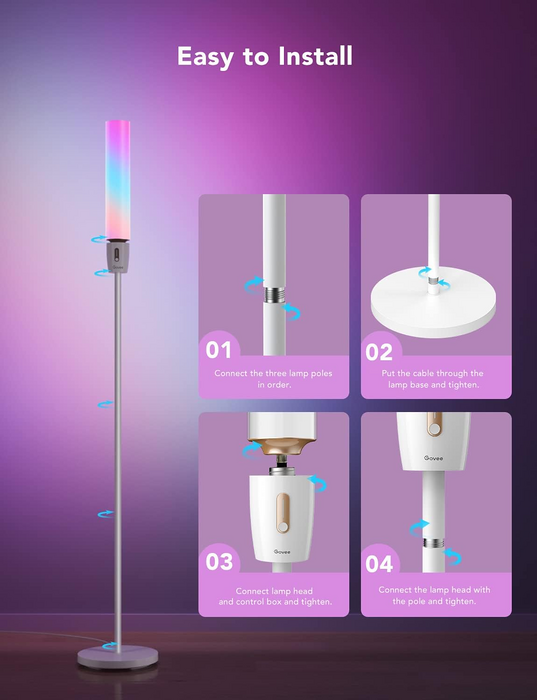 Govee H6078 RGBICWW Cylinder Floor Lamp - Open Sealed	  for sale in Egypt from Games2Egypt