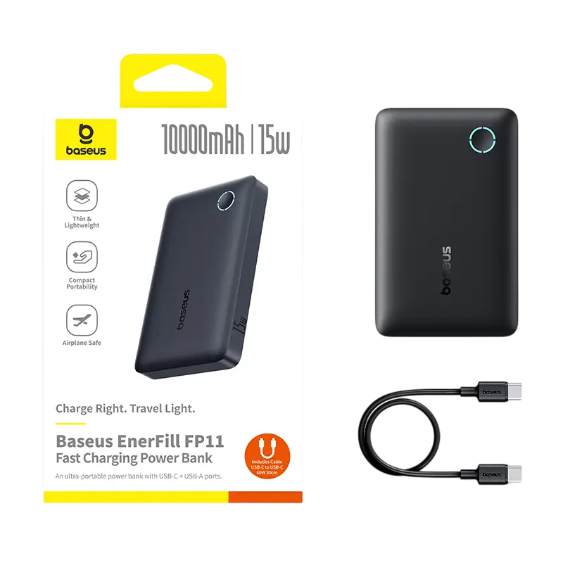 Baseus EnerFill FP11 Power Bank 10000mAh - Black – image 5