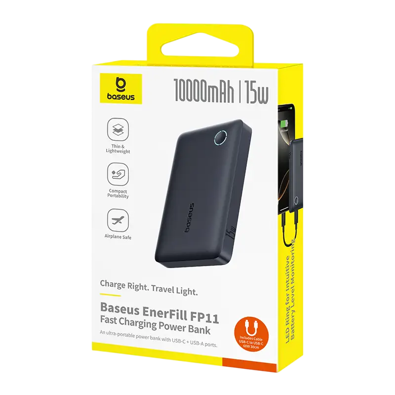 Baseus EnerFill FP11 Power Bank 10000mAh - Black – image 6