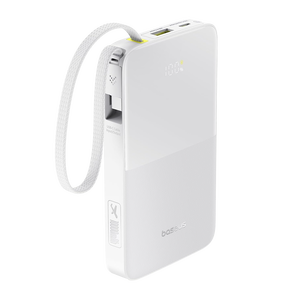 Baseus EnerFill FC51 Bipow2 Pro Power Bank 10000mAh - Moon White -  for sale in Egypt from Games2Egypt