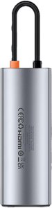 Baseus Metal Gleam 7-Port USB-C Hub HDMI 4K@60 - Space Grey  for sale in Egypt from Games2Egypt