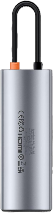 Baseus Metal Gleam 7-Port USB-C Hub HDMI 4K@60 - Space Grey  for sale in Egypt from Games2Egypt