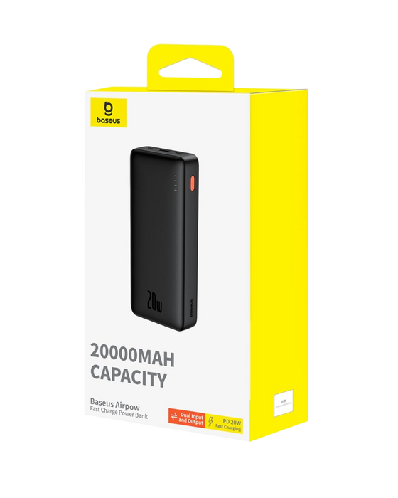Baseus Airpow Power Bank 20000mAh - Black  for sale in Egypt from Games2Egypt