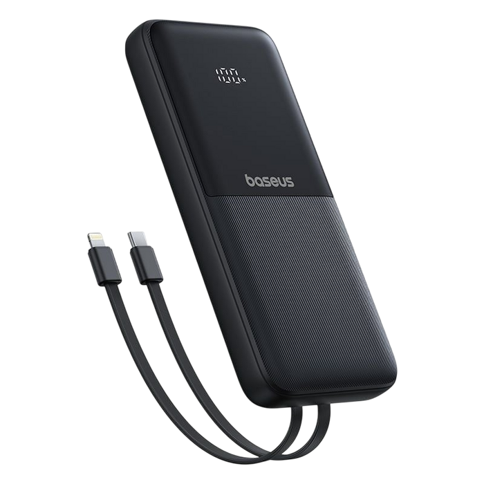 Baseus Lipow Dual-Cable Power Bank 20000mAh - Black  for sale in Egypt from Games2Egypt
