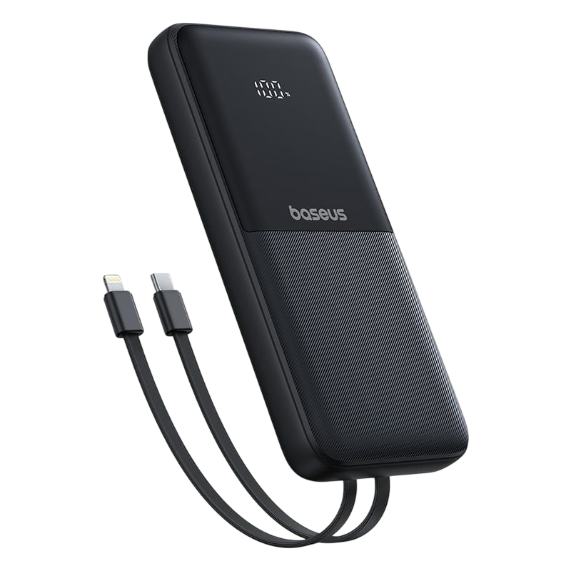 Baseus Lipow Dual-Cable Power Bank 20000mAh - Black